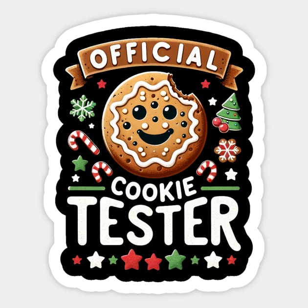 Official Cookie Tester Vintage Christmas Baking Sticker by TheCloakedOak